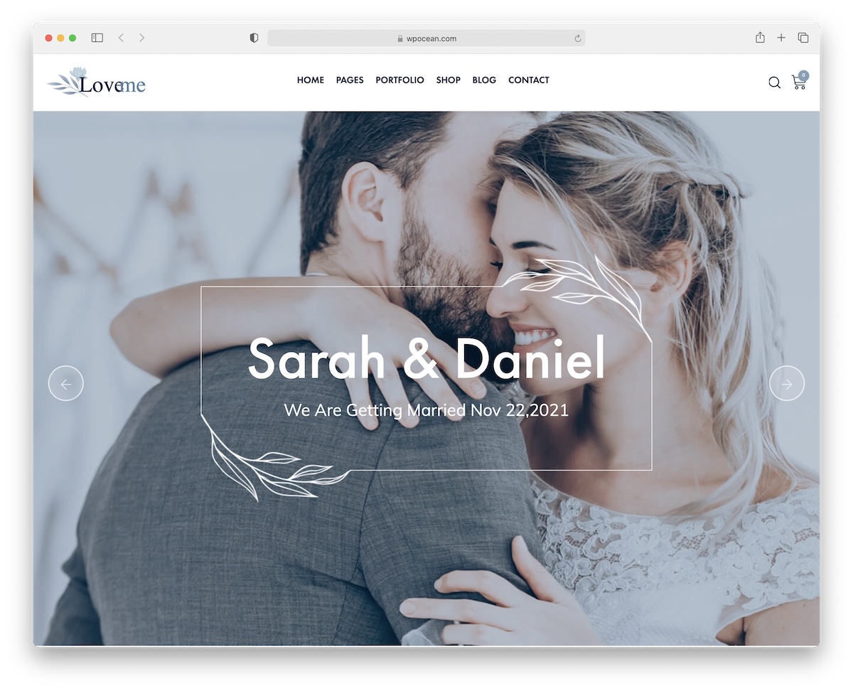WordPress Themes for Wedding Websites